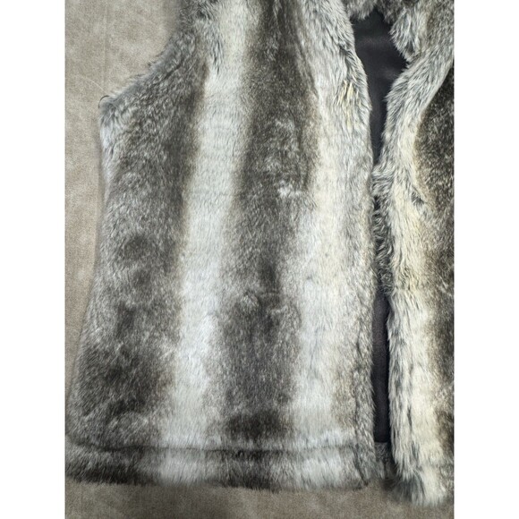 Soft Faux Fur Vest Gray & Black Reversible Capelli , Women's XL - Picture 3 of 6